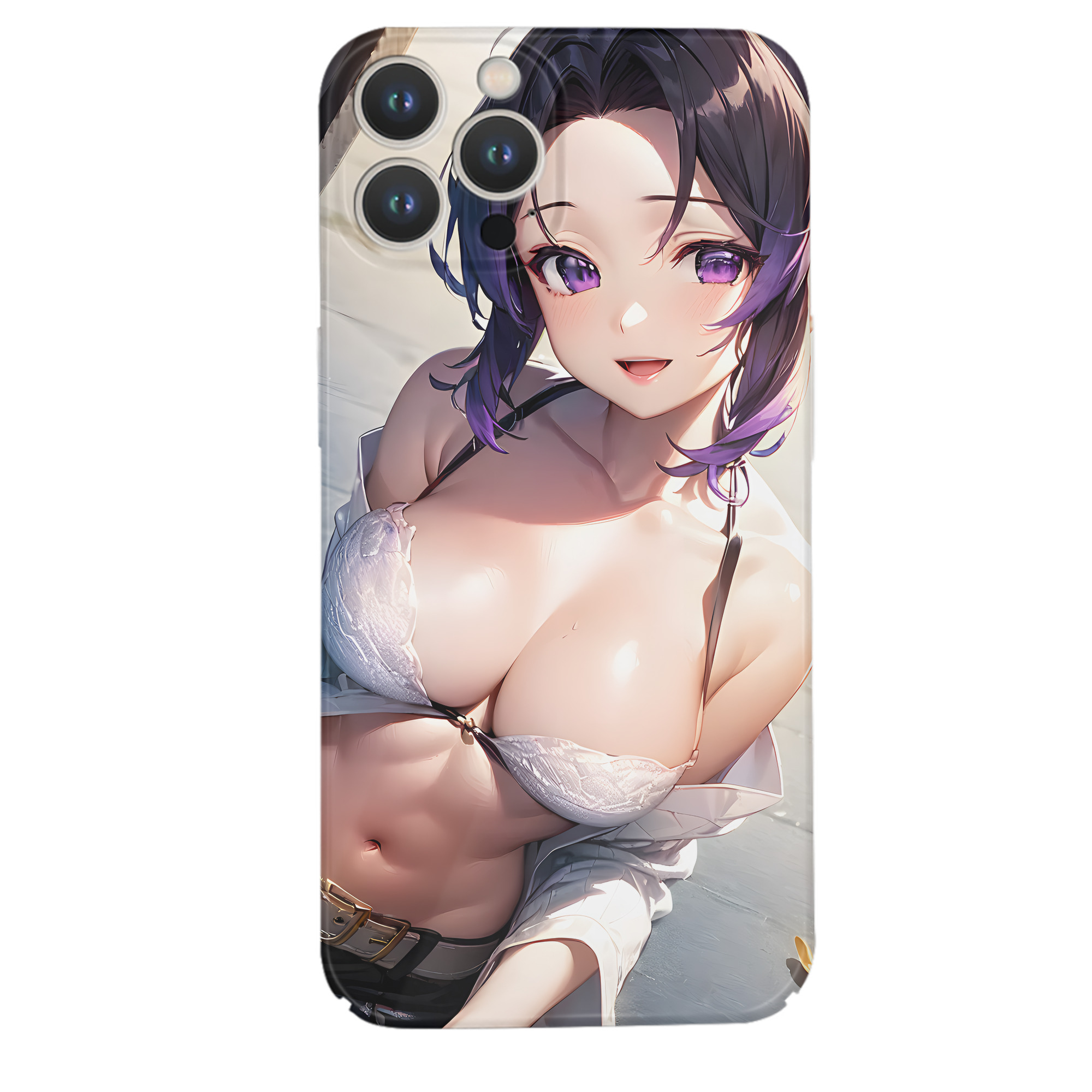 （画像用） 鬼滅の刃（きめつのやいば）蟲柱-胡蝶 しのぶ／こちょう しのぶ Kochou Shinobu 【iPhone 14シリーズ対応】ハードケース